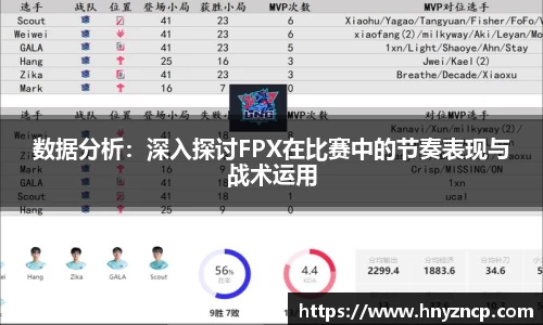 数据分析：深入探讨FPX在比赛中的节奏表现与战术运用